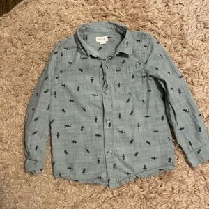 Cat & Jack robot button down shirt
